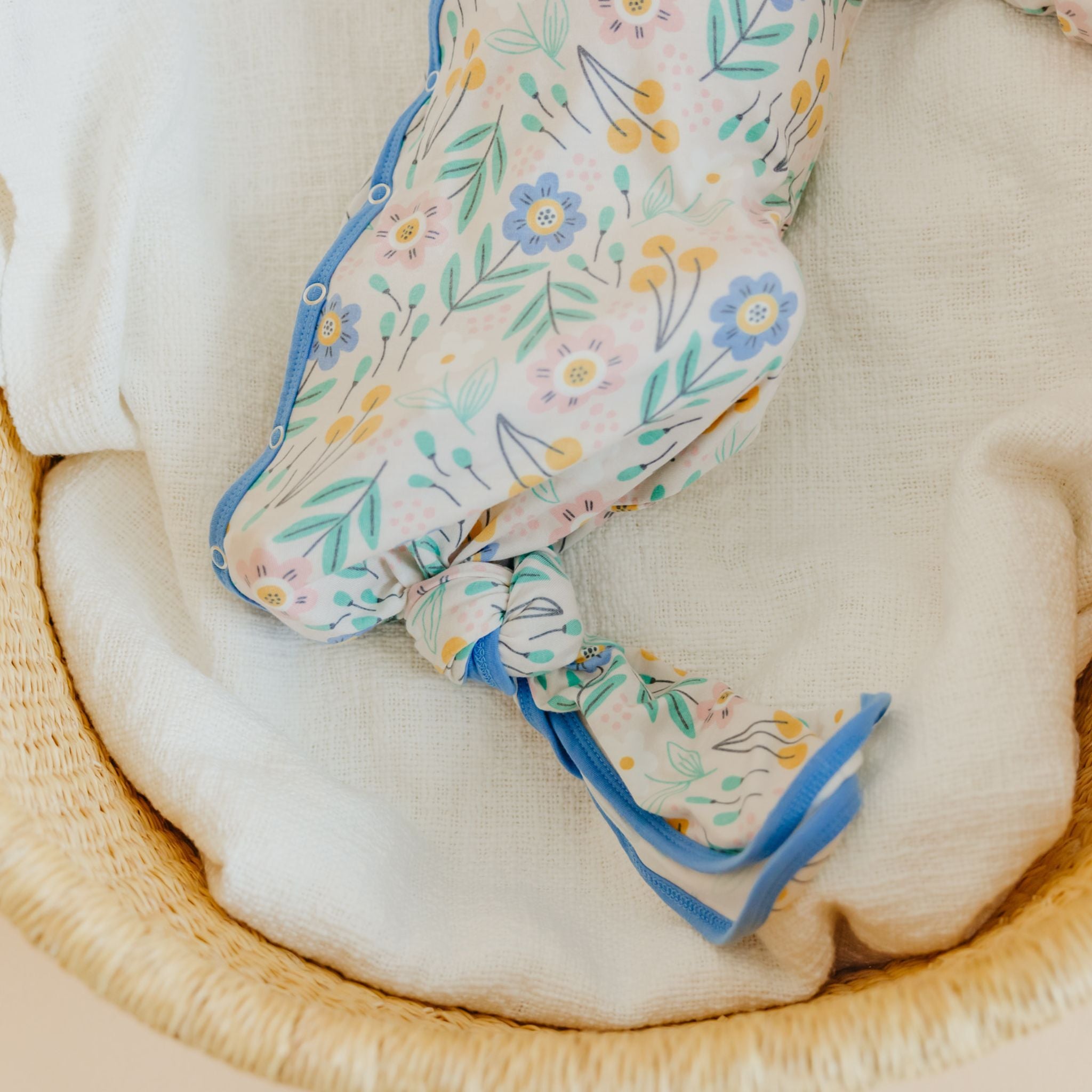 Newborn Knotted Baby Gown - Soft Cotton Sleepwear for Infants 0-3 Months | Perfect for Hospital, Home & Photo Shoots