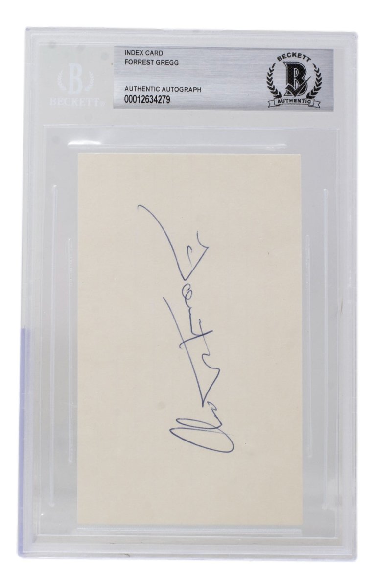Forrest Gregg Autographed Green Bay Packers Index Card - PSA/DNA Certified Collectible - Perfect for NFL Memorabilia Collections & Sports Fan Gifts