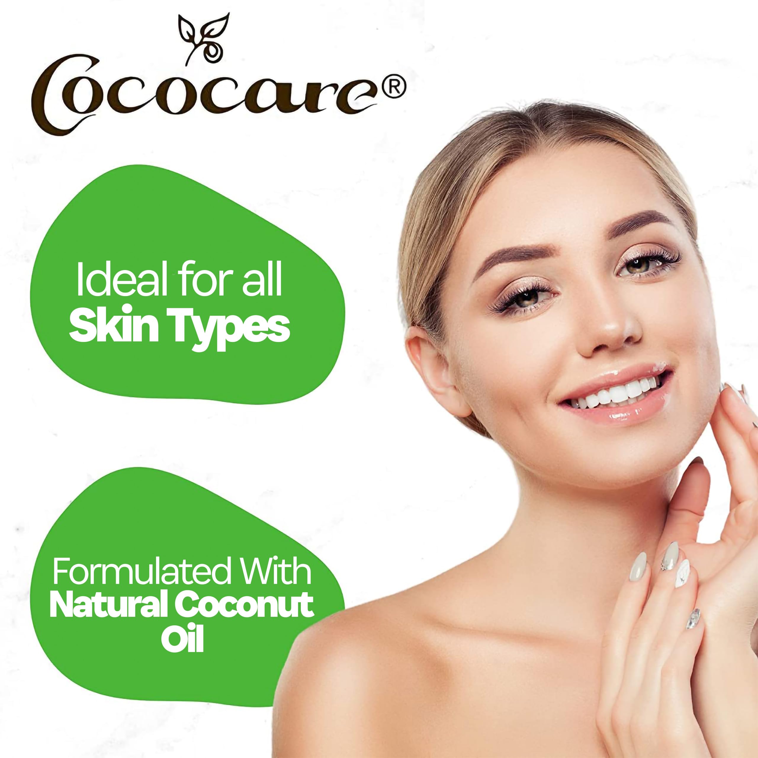 Cococare 100% Pure Coconut Oil for Skin & Hair - 8.5 Fl Oz Natural Moisturizer - Hydrating Body Oil for Dry Skin, Hair Care & Massage - Great for DIY Beauty Recipes & Aromatherapy