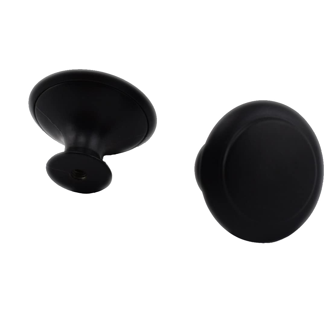 Elegant Mushroom Cabinet Knobs 10pcs - Matt Black for Drawers & Dressers