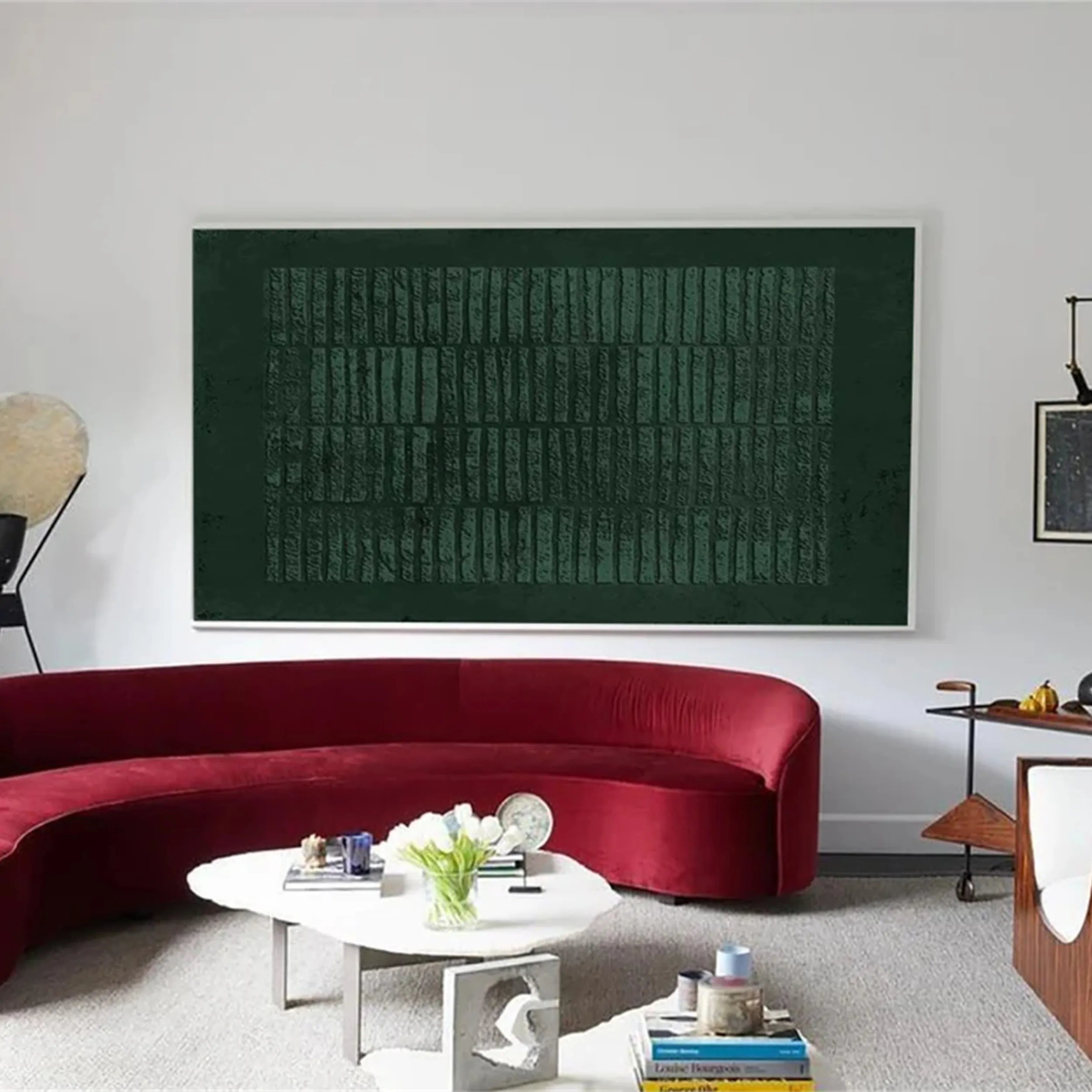 Blue & Green Abstract Wall Art Canvas Print #BG025 - Modern Home Decor for Living Room, Bedroom & Office