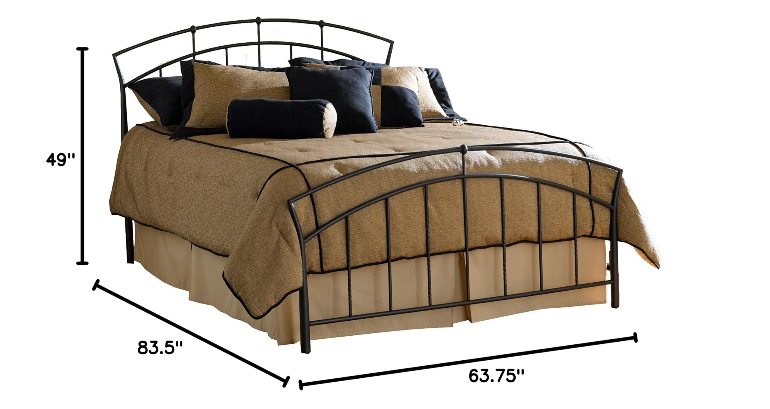 Hillsdale Furniture Vancouver Queen Bed Set in Antique Brown - Elegant Bedroom Furniture for Master Suite, Guest Room, or Apartment