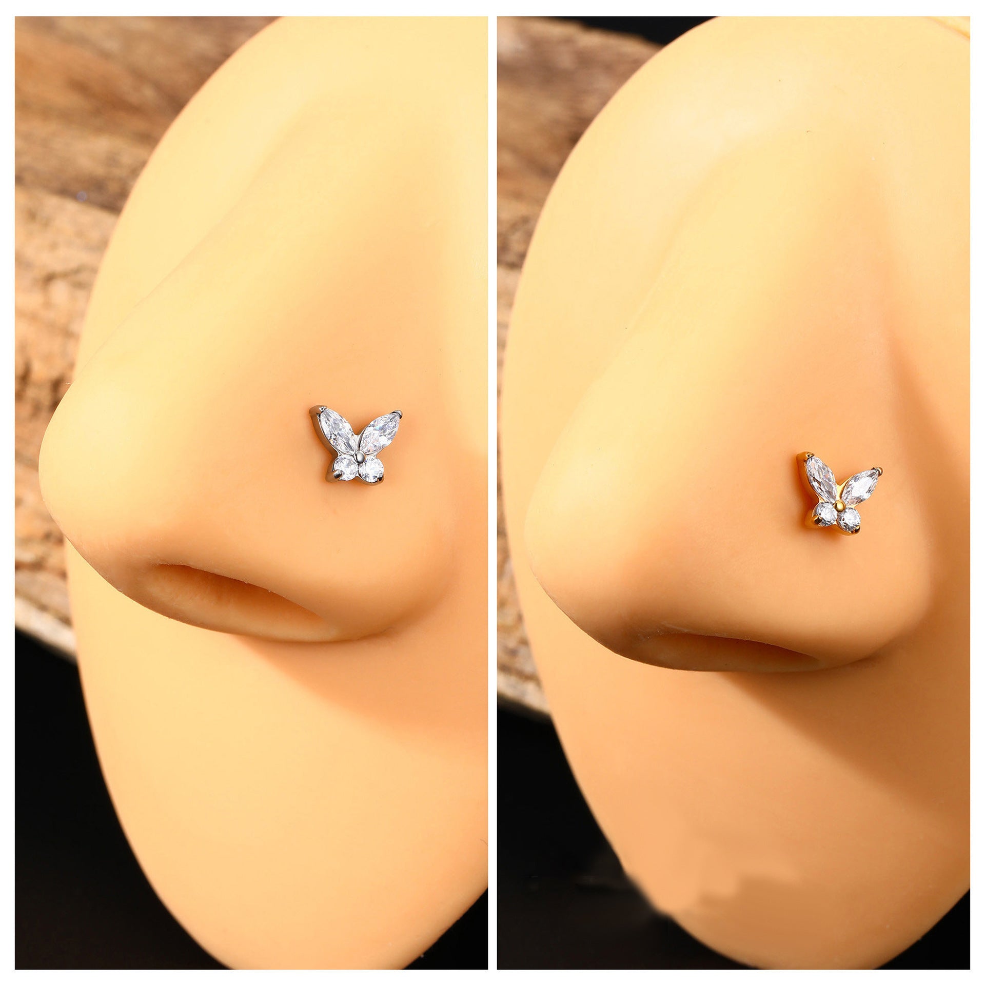 20G L Bend Small Heart Nose Ring Stud - Hypoallergenic Surgical Steel Nose Piercing Jewelry for Women & Girls - Perfect for Everyday Wear, Parties & Special Occasions