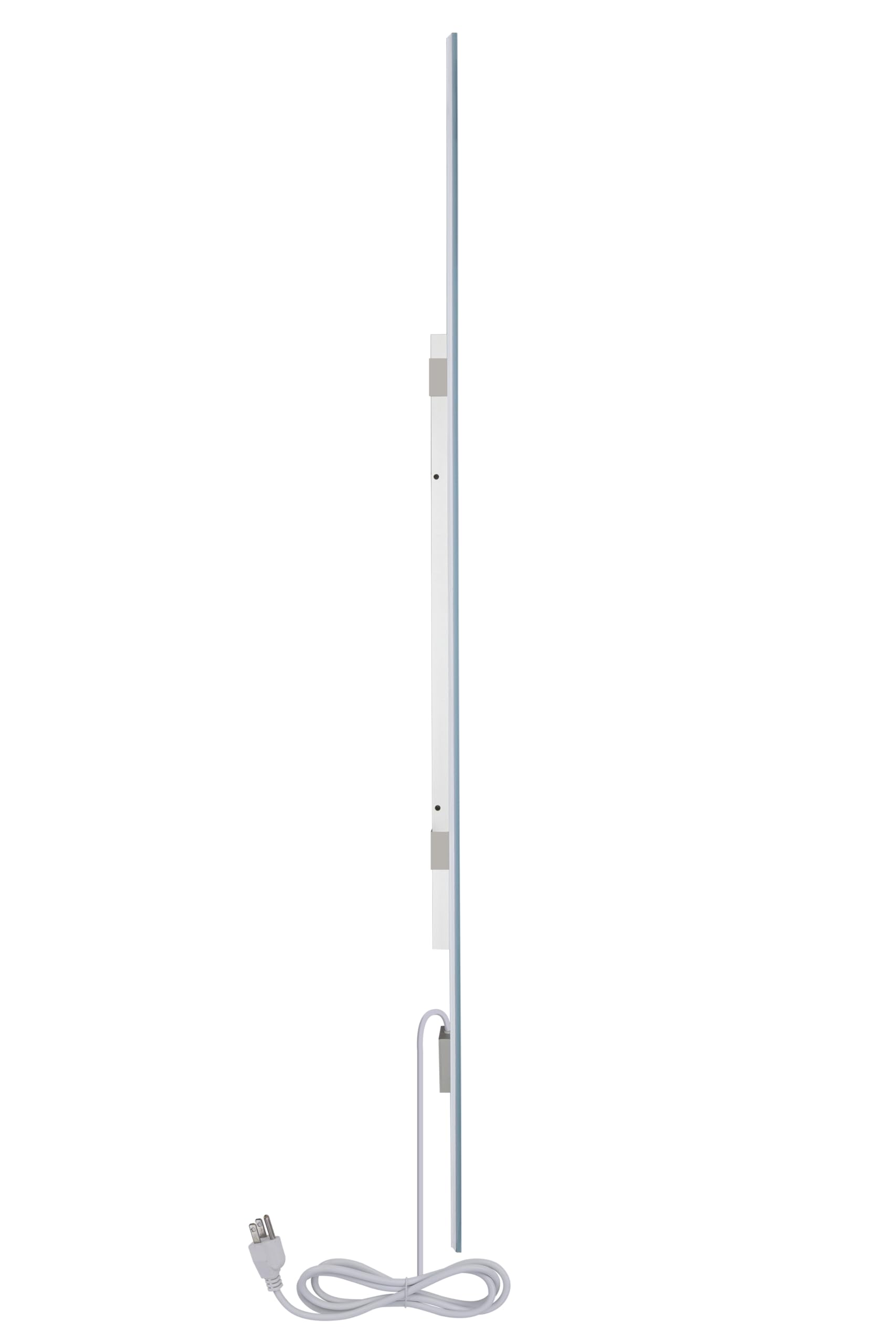 WarmlyYours 24x47 Inch Ember Glass Infrared Electric Panel Heater - 800W Wall Mounted Space Heater for Rooms up to 114 sqft, Energy Efficient Plug-in or Hardwired Heating Solution - Perfect for Bedrooms, Bathrooms & Home Offices (White Glass Finish)