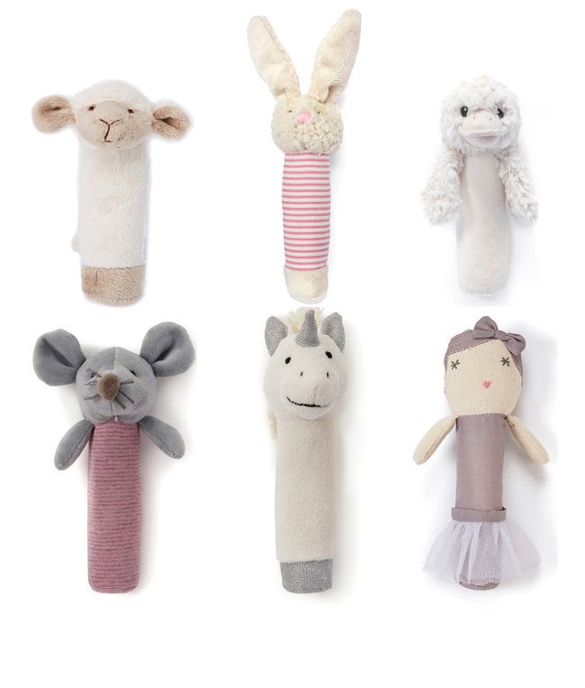 Mix Pack of 6 Baby Rattles - Pink & Cream Color Infant Toys for Newborns & Toddlers - Perfect for Early Learning, Sensory Development & Playtime