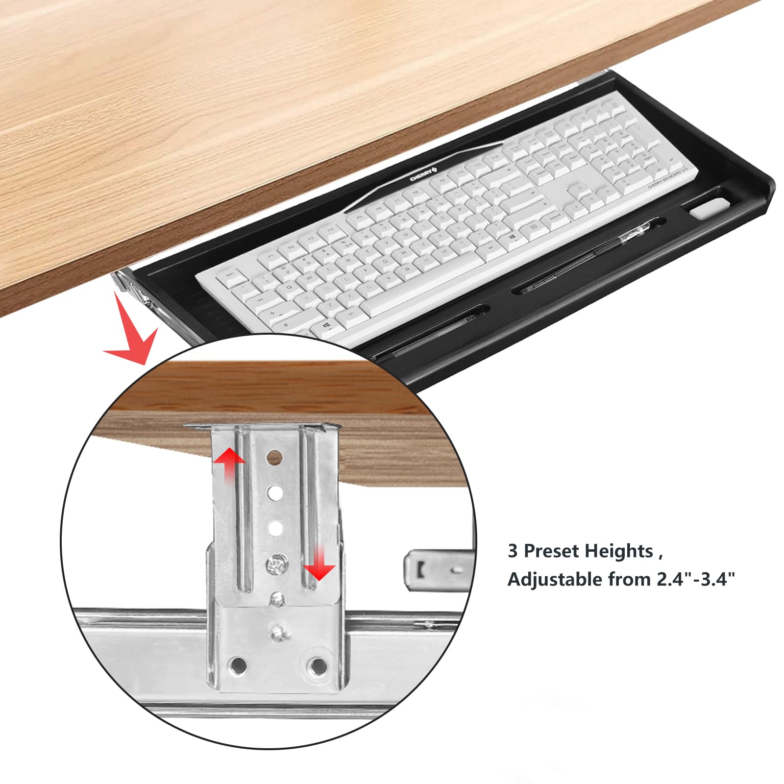 TOOCUST Under Desk Keyboard Tray - 20