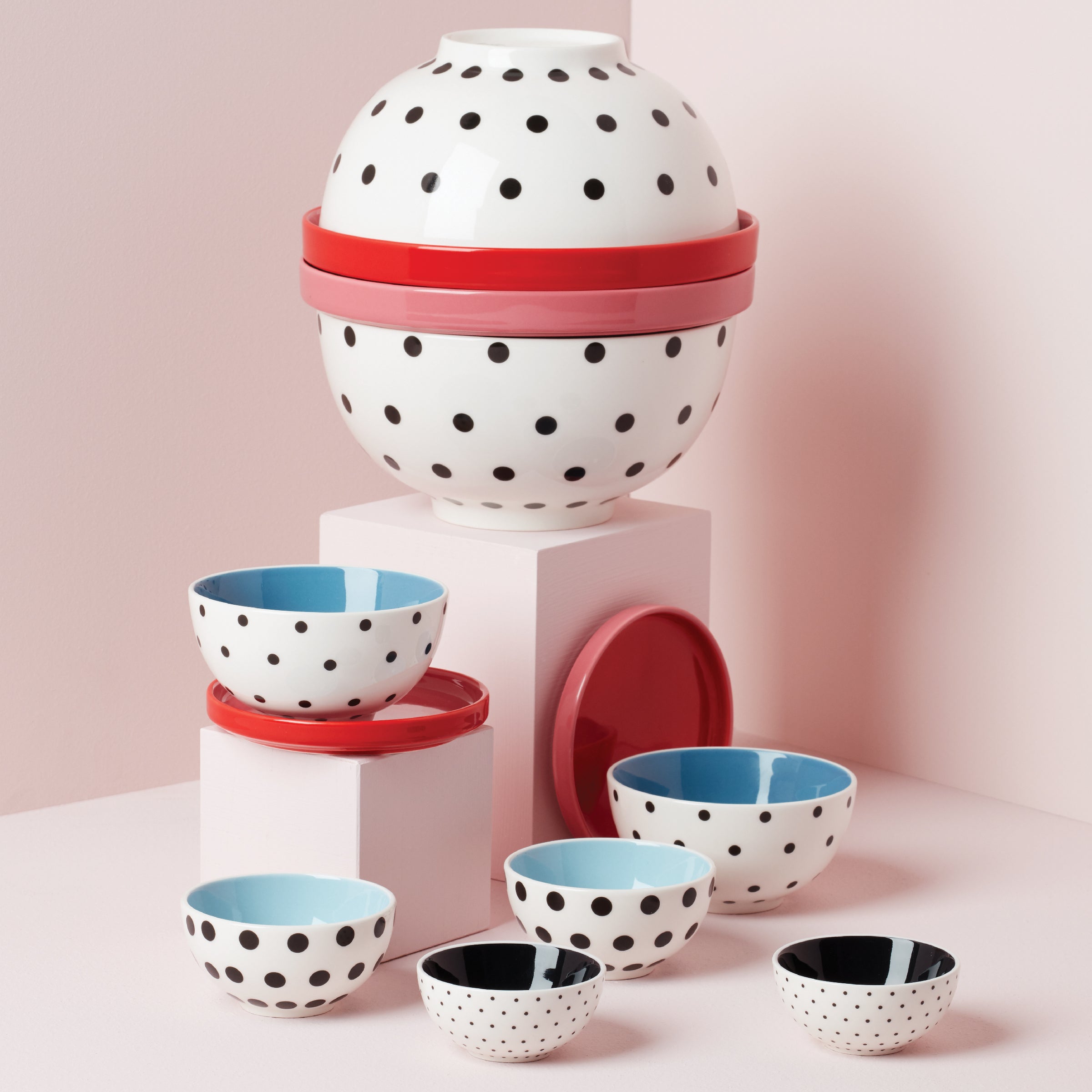 Premium 8-Piece Nesting Dinnerware Set - Space-Saving Stackable Plates & Bowls for Small Kitchens, Camping, and RV Travel