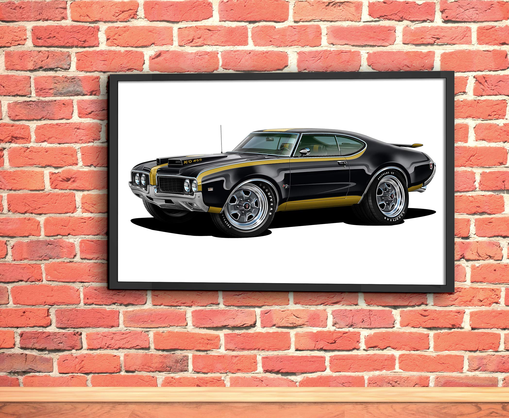 1969 Hurst Olds 442 Cutlass Wall Art - 36x24
