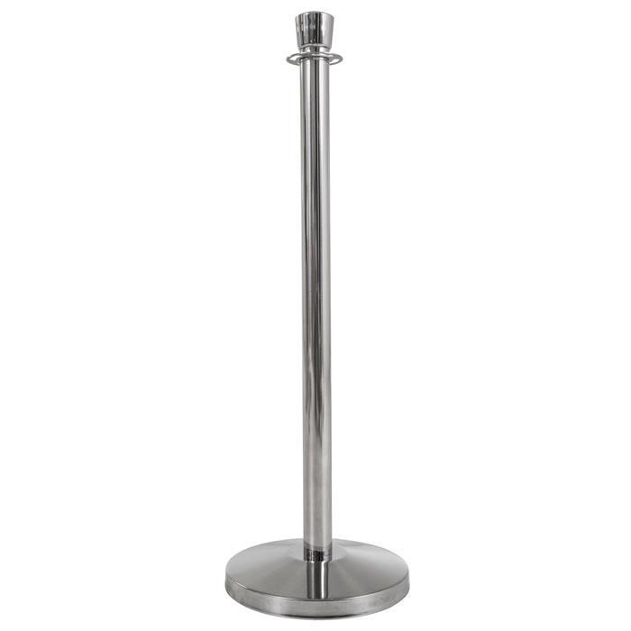 Premium Chrome Post and Rope Stanchion Set of 2 - Heavy Duty Crowd Control Barrier for Events, Theaters & VIP Areas