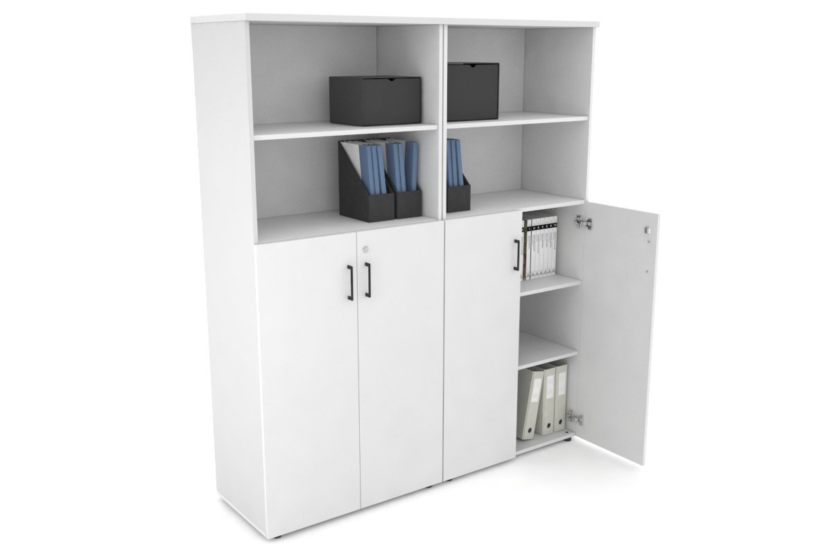 Large Storage Cabinet with Medium Doors - 1600W x 1870H x 450D - Heavy Duty Uniform Organizer for Home, Office, or Retail Storage - Perfect for Clothes, Documents, and Supplies