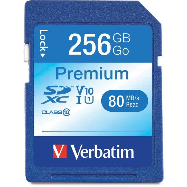 256GB Premium SDXC Memory Card - Class 10, UHS-I, V10, U1 - High Speed for DSLR Cameras, 4K Video & Gaming