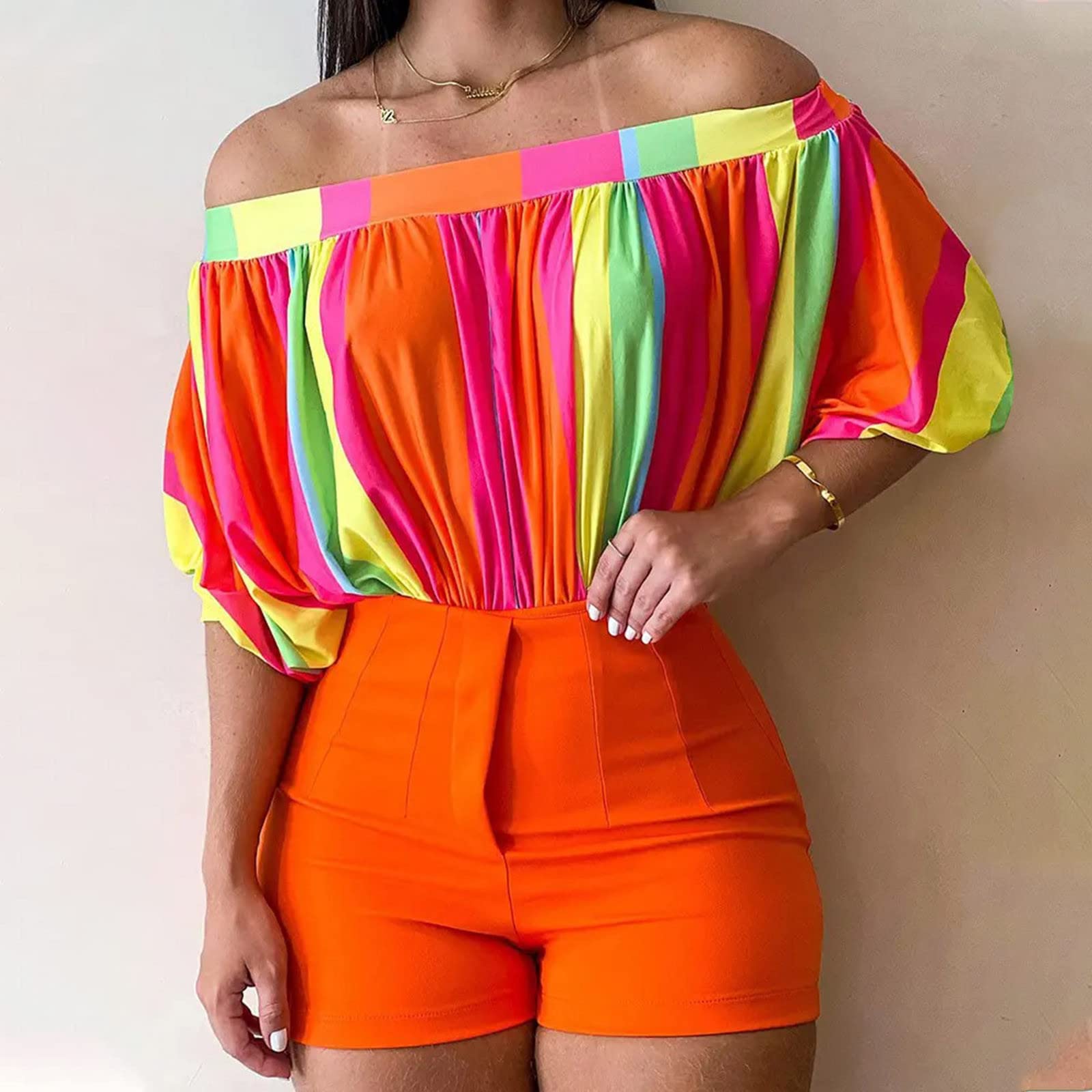 Rvidbe Women's Summer Pajama Sets - Sexy 2 Piece Outfits with Sleeveless Shirt & Shorts | 2023 Trendy Sleepwear & Lounge Wear for Women | Perfect for Bedtime, Vacation & Relaxing at Home