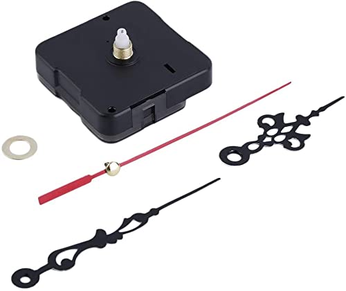 Professional Silent Quartz Clock Movement Mechanism Repair Kit - DIY Replacement Parts Set (Black) - Perfect for Clock Repair, Home Improvement & Craft Projects