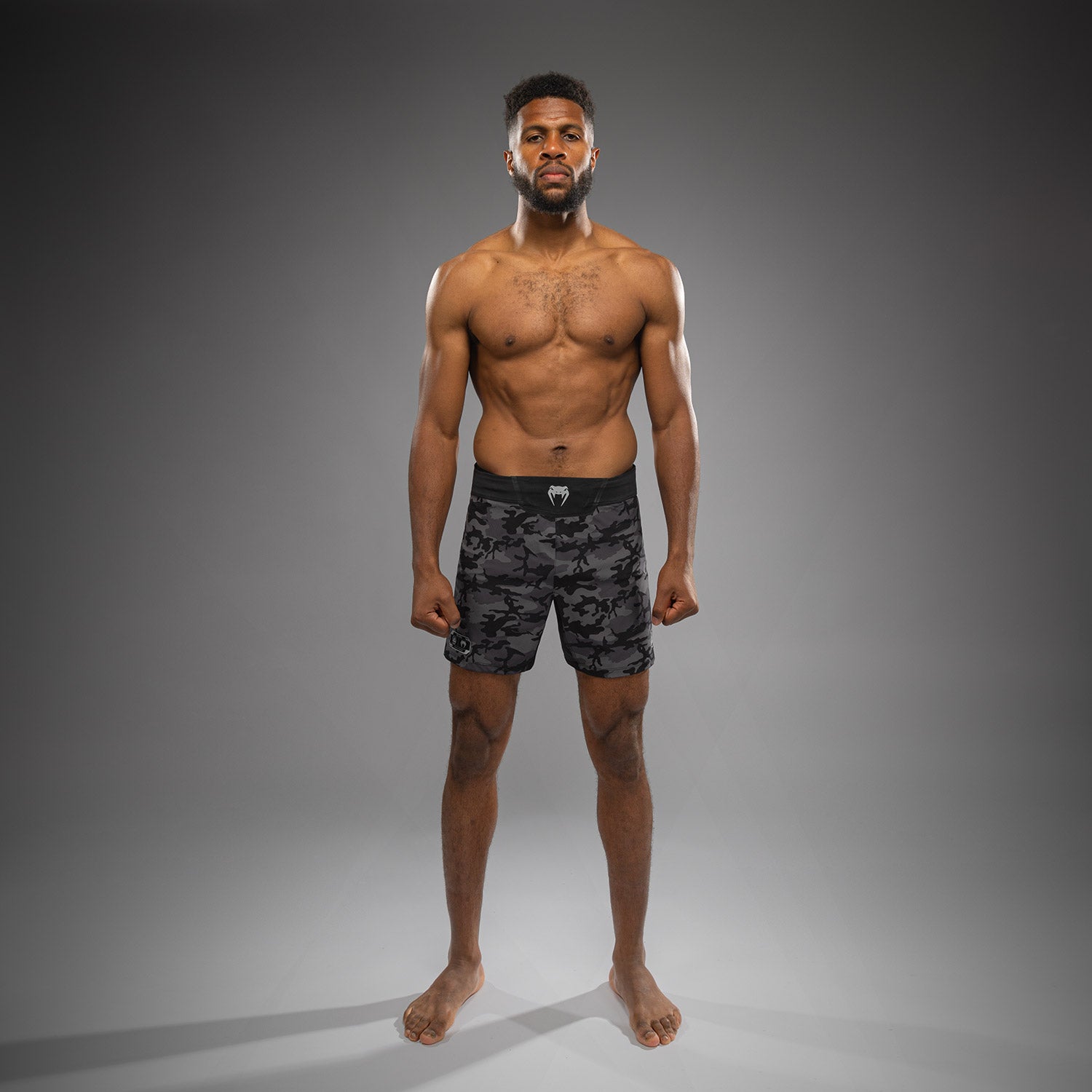 Venum x Polaris MMA Fight Shorts - Black & Storm Grey - Premium Training & Combat Gear for Fighters & Athletes