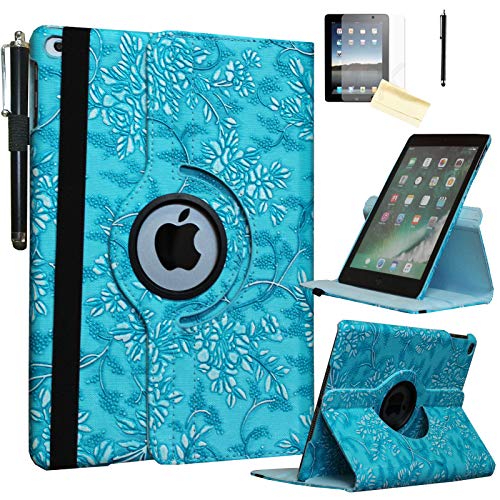 Embossed Blue Flower