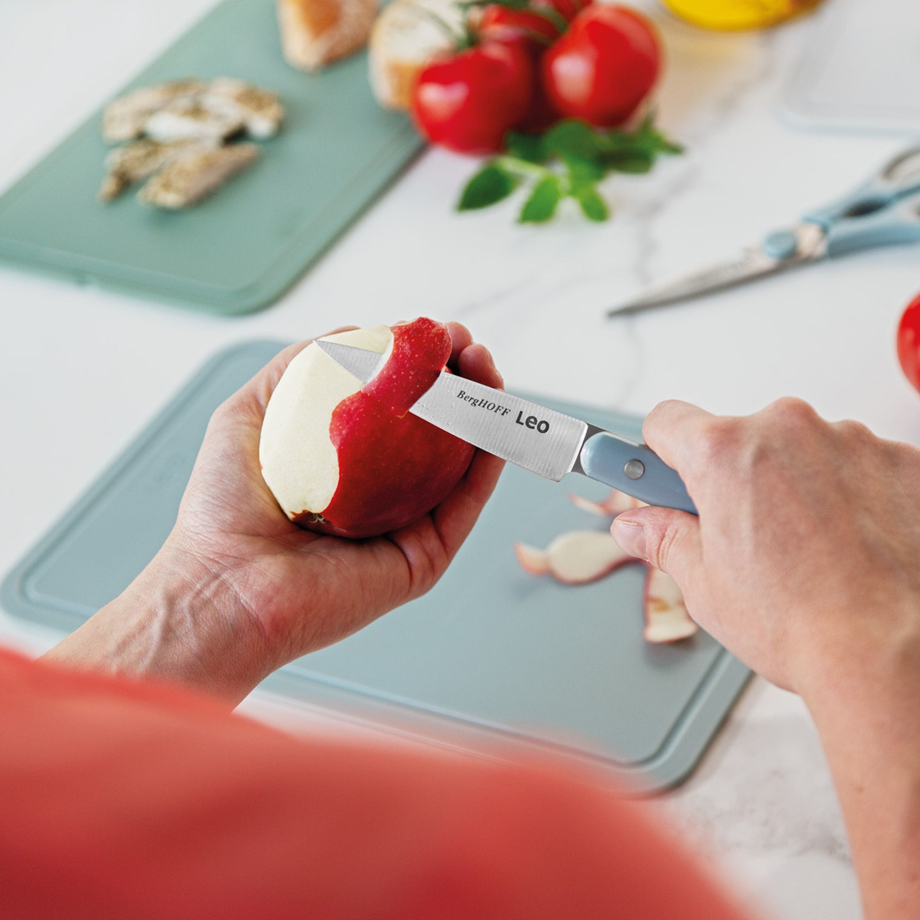 BergHOFF Leo 2-Piece Stainless Steel Paring Knife Set - Slate & Spirit - Perfect for Peeling, Slicing & Precision Kitchen Tasks
