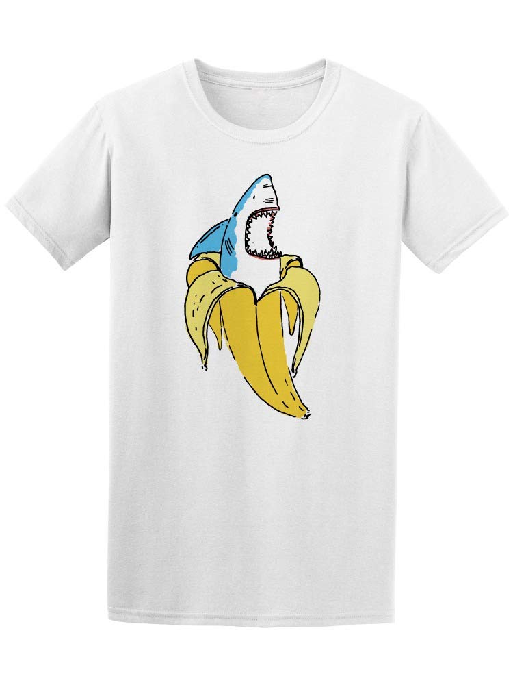Colorful Banana Shark Graphic T-Shirt for Men - Trendy Casual Tee for Streetwear, Beach & Summer Outfits