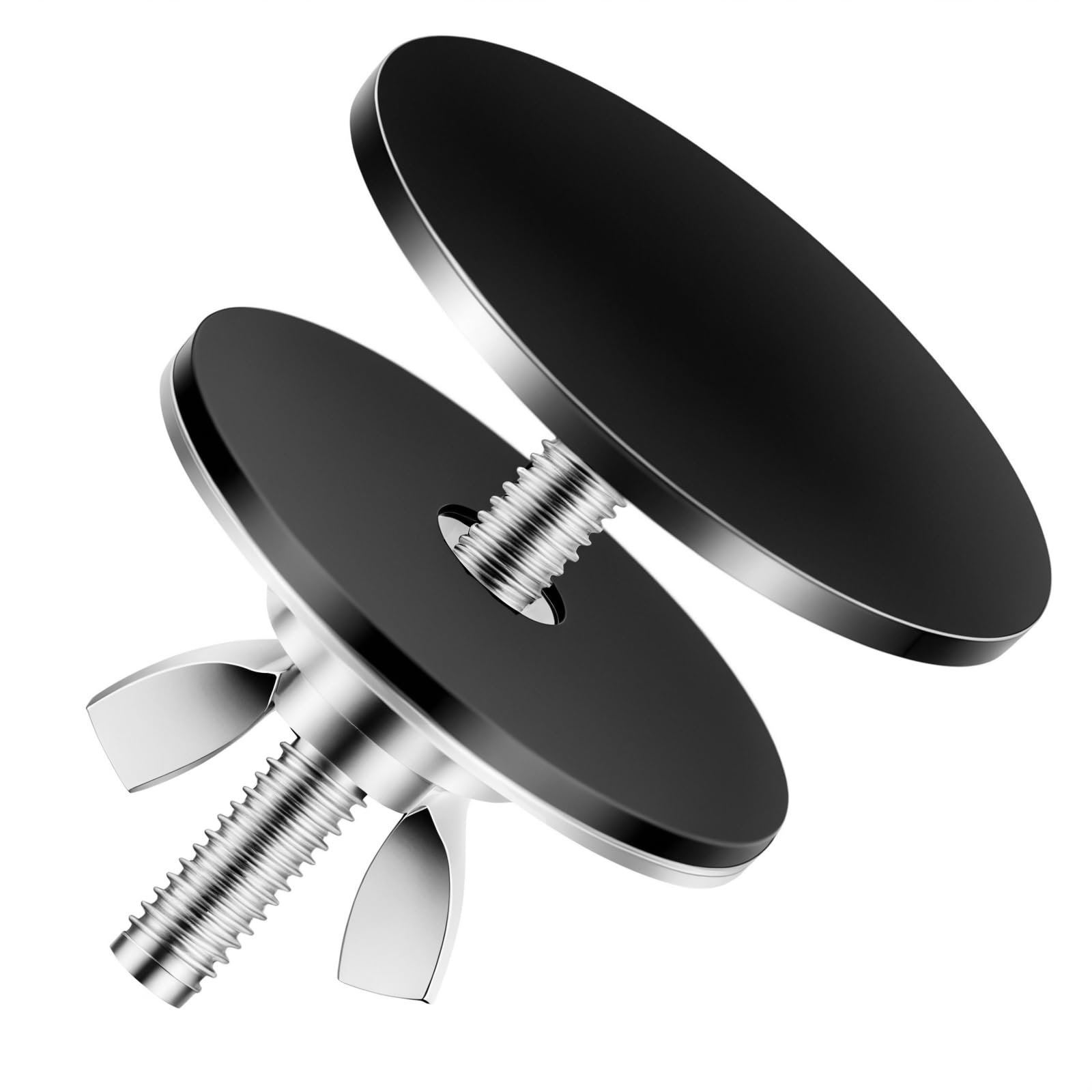 2 Inch Black Metal Sink Hole Cover - Stainless Steel Faucet Plug for Leak Prevention | Kitchen Counter Space Saver