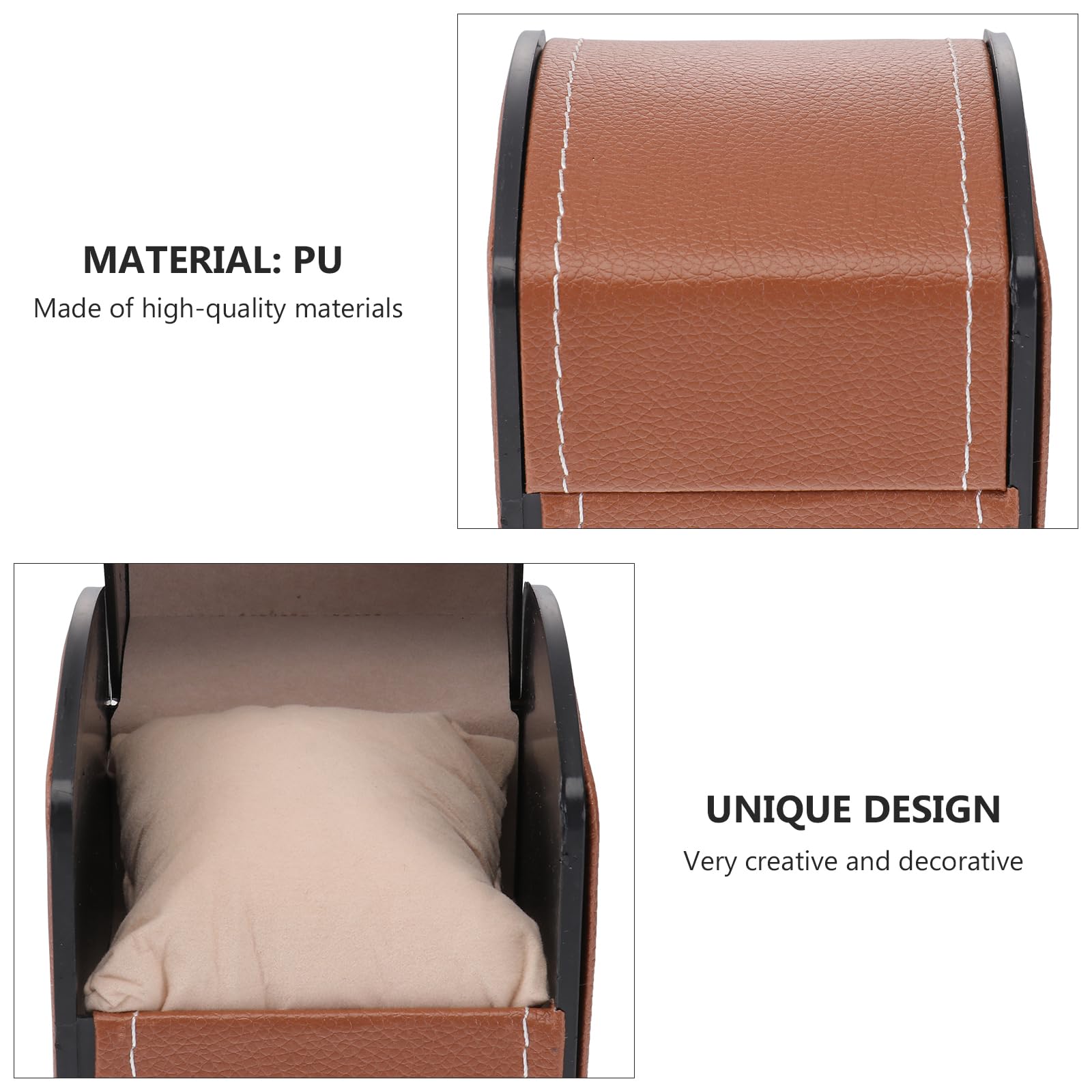 Premium PU Leather Single Watch Box - Stylish Wristwatch Display Case & Jewelry Organizer for Men & Women | Perfect for Travel, Gifts, and Watch Collection Storage