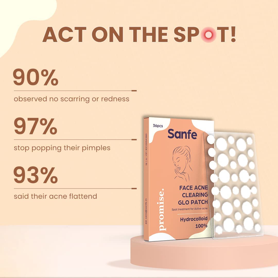 Sanfe Promise Face Acne Patch (36 Count) & Reusable Eyebrow Razor for Women (3 Pack) - Gentle Pimple Treatment & Facial Hair Remover for Smooth Skin - Perfect for Travel & Daily Skincare Routine
