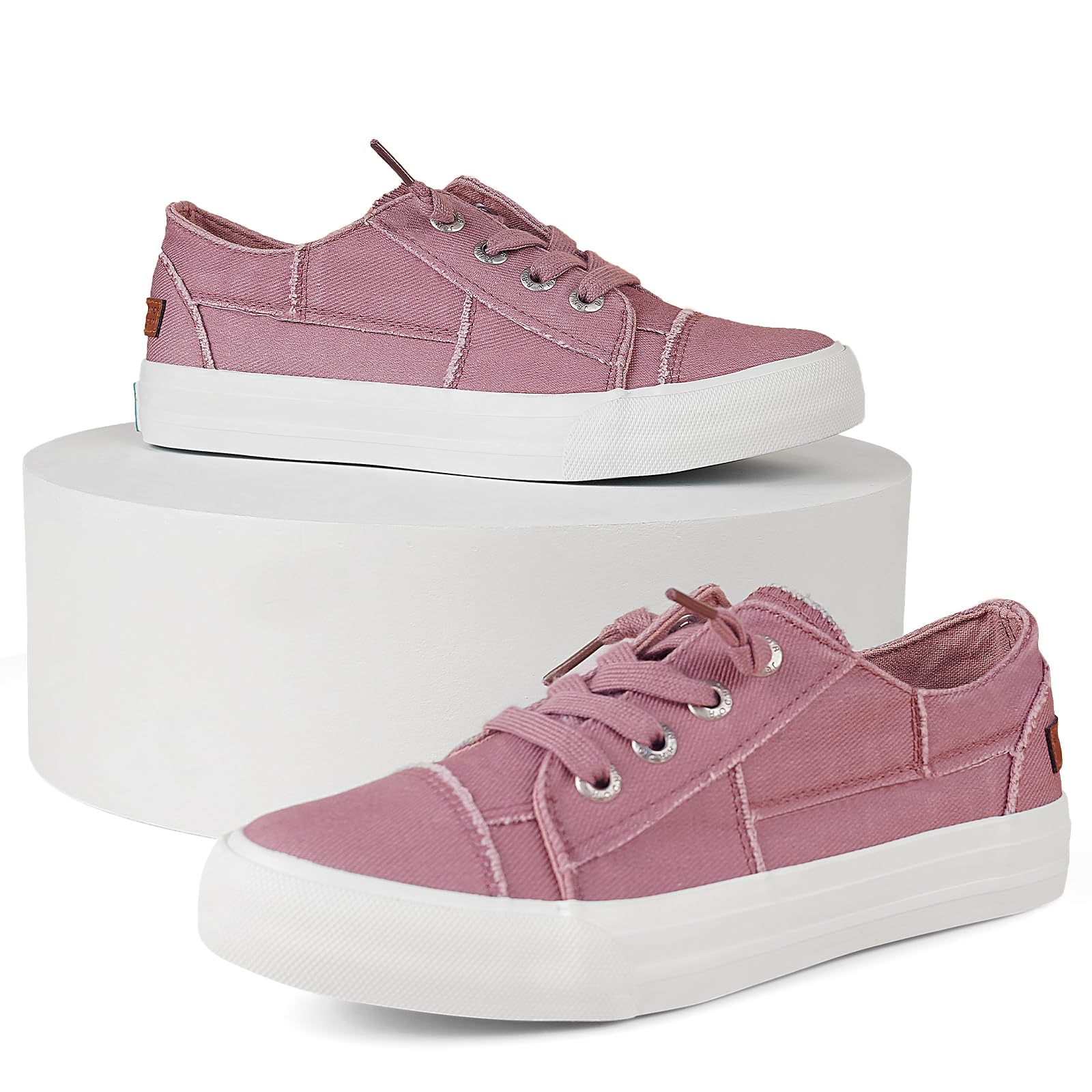 JENN ARDOR Women's Slip-On Sneakers - Low Top Canvas Loafers for Casual Wear, Tennis & Fashion | Comfortable Walking Shoes for Everyday Use, Work & Travel