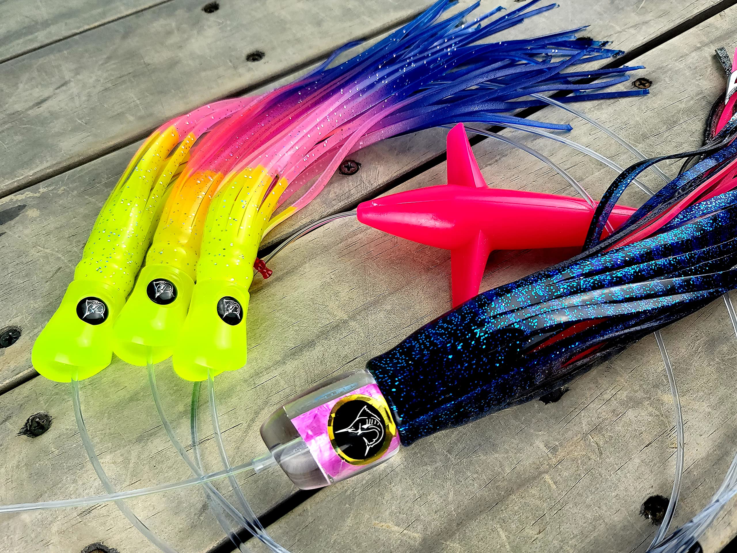 Premium Bigeye Tuna UV Candy Lure - Pelagic Magic Skipjack Hybrid Daisy Chain Fishing Bait | Handmade in USA | Ideal for Offshore Trolling & Saltwater Game Fishing