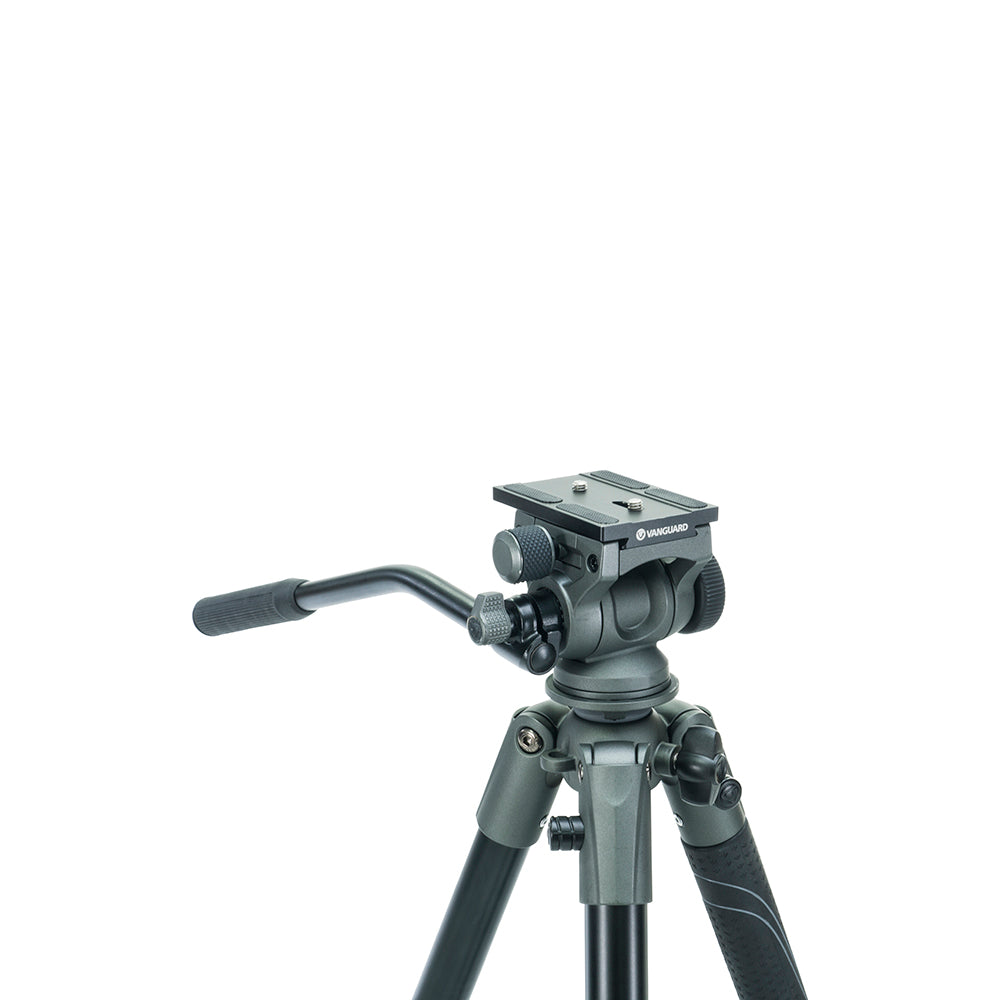 VEO 2 PRO 263AV Lightweight Aluminum Tripod with 2-Way Video Pan Head - Supports 11LBS/5KG for DSLR Cameras & Video Shooting - Perfect for Travel, Vlogging & Professional Photography