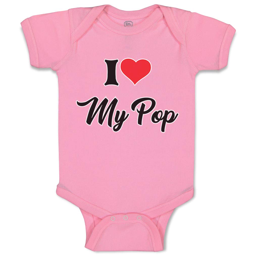 Cute Rascals Custom Baby Bodysuit - I Love My Pop Dad Father's Day Outfit for Boys & Girls | Soft Cotton Infant Onesie | Perfect for Family Photos, Father's Day Gifts & Special Occasions