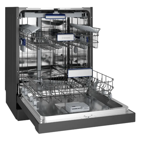 Westinghouse WSF6608KXB 24 Inch Freestanding Dishwasher - Dark Stainless Steel Finish, Energy Star Certified, Ultra Quiet Operation - Perfect for Small Kitchens, Apartments, and Open-Concept Homes