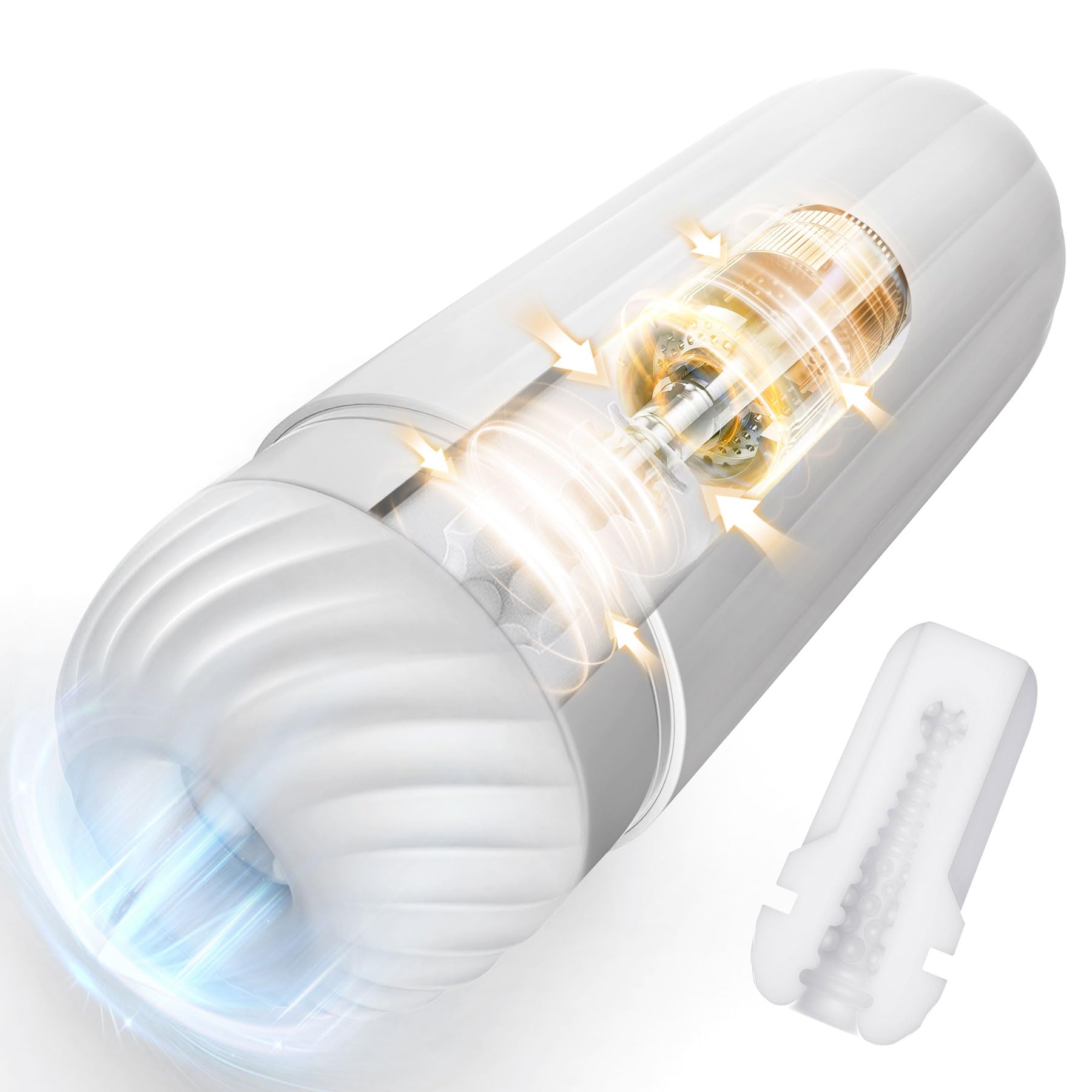 Upgraded Automatic Sucking & Vibrating Male Masturbator - Hands-Free Adult Sex Toy for Men, Powerful Penis Pump & Blowjob Simulator, Discreet Pocket Pussy Stroker | Perfect for Solo Play, Travel & Discreet Pleasure