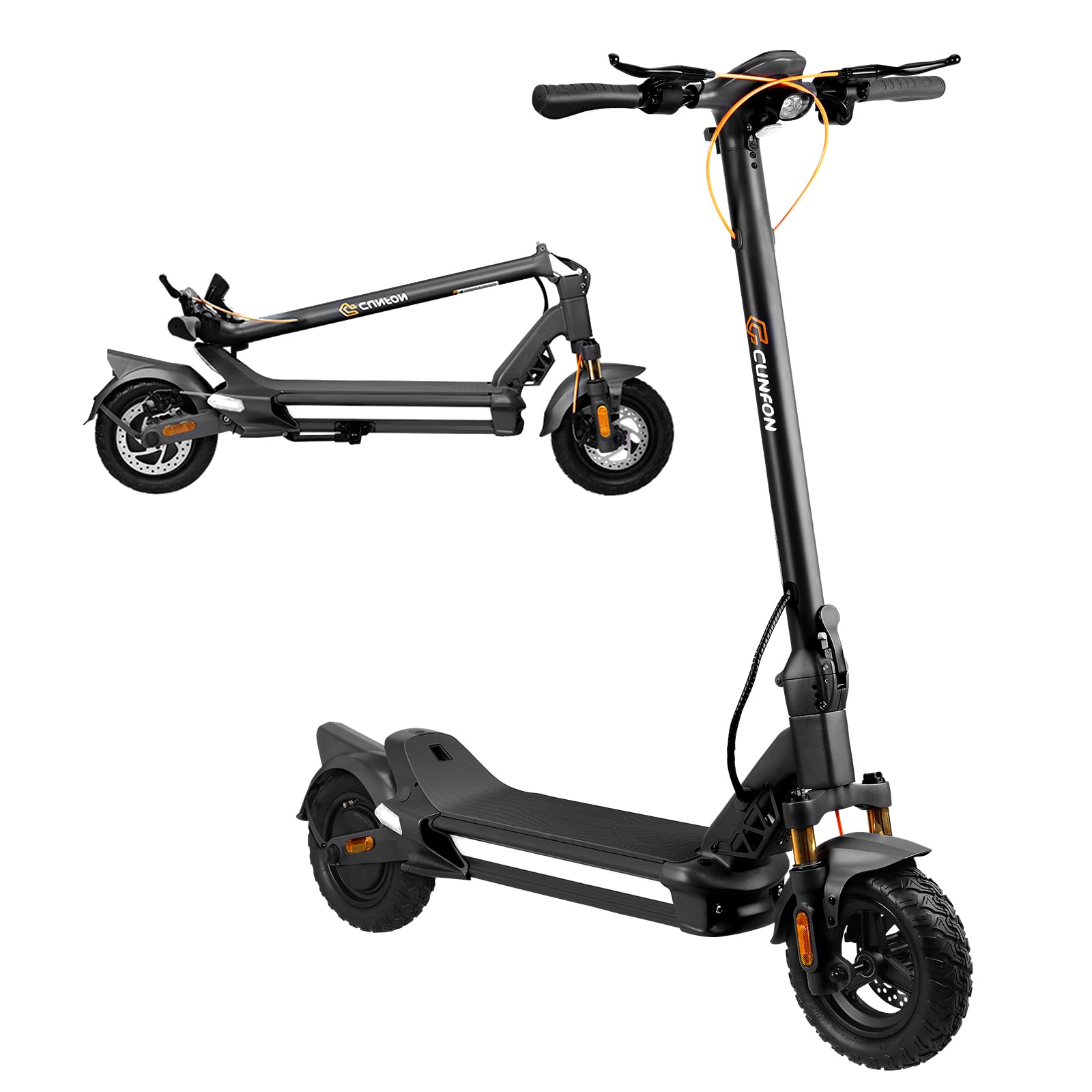 Electric Scooter for Adults - 43 Miles Max Range, 25 MPH Top Speed, Dual Suspension & 864Wh Battery - Foldable Off-Road Scooter with Fingerprint Unlock & UL2272 Certified - Perfect for Commuting, City Travel & Outdoor Adventures