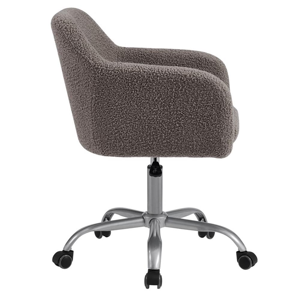 Premium Gray Metal Upholstered Office Chair - Ergonomic Executive Desk Chair for Home & Business Workspaces