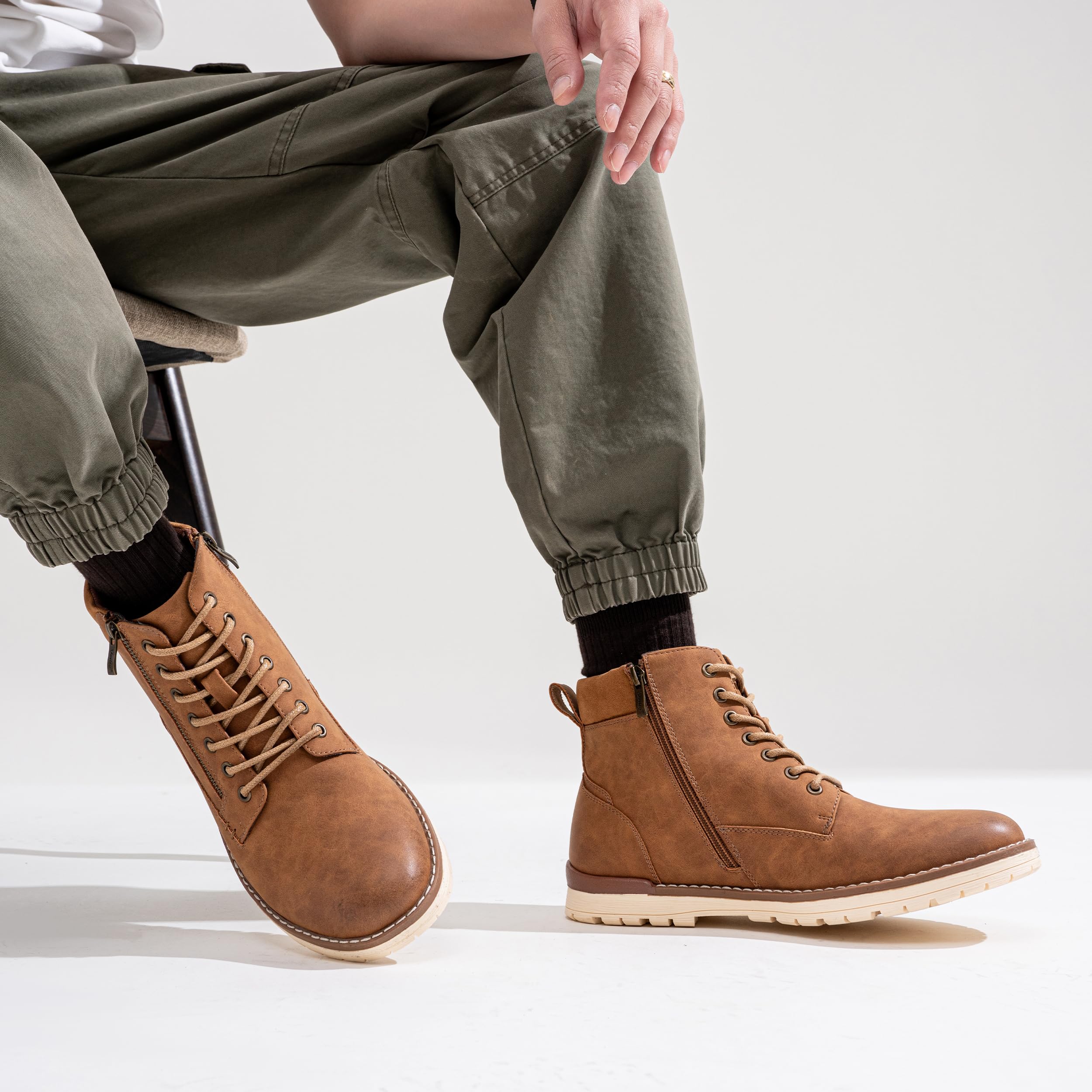 Vostey Men's Waterproof Casual Hiking Chukka Boots - Comfortable Outdoor Walking Shoes for Hiking, Camping & Everyday Wear