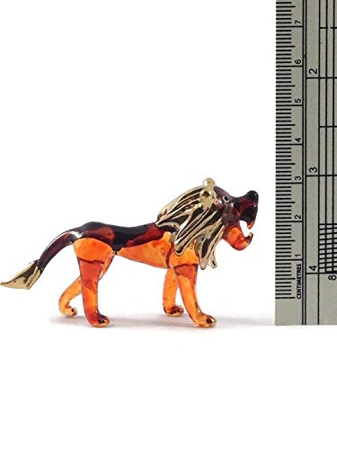 Mini Glass Blown Lion Figurine - 2.5