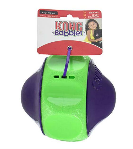Kong Babbler Interactive Dog Toy - Durable Chew Toy for Small & Large Dogs - Fun Squeaky Playtime for Puppies & Adult Dogs - Perfect for Indoor & Outdoor Play