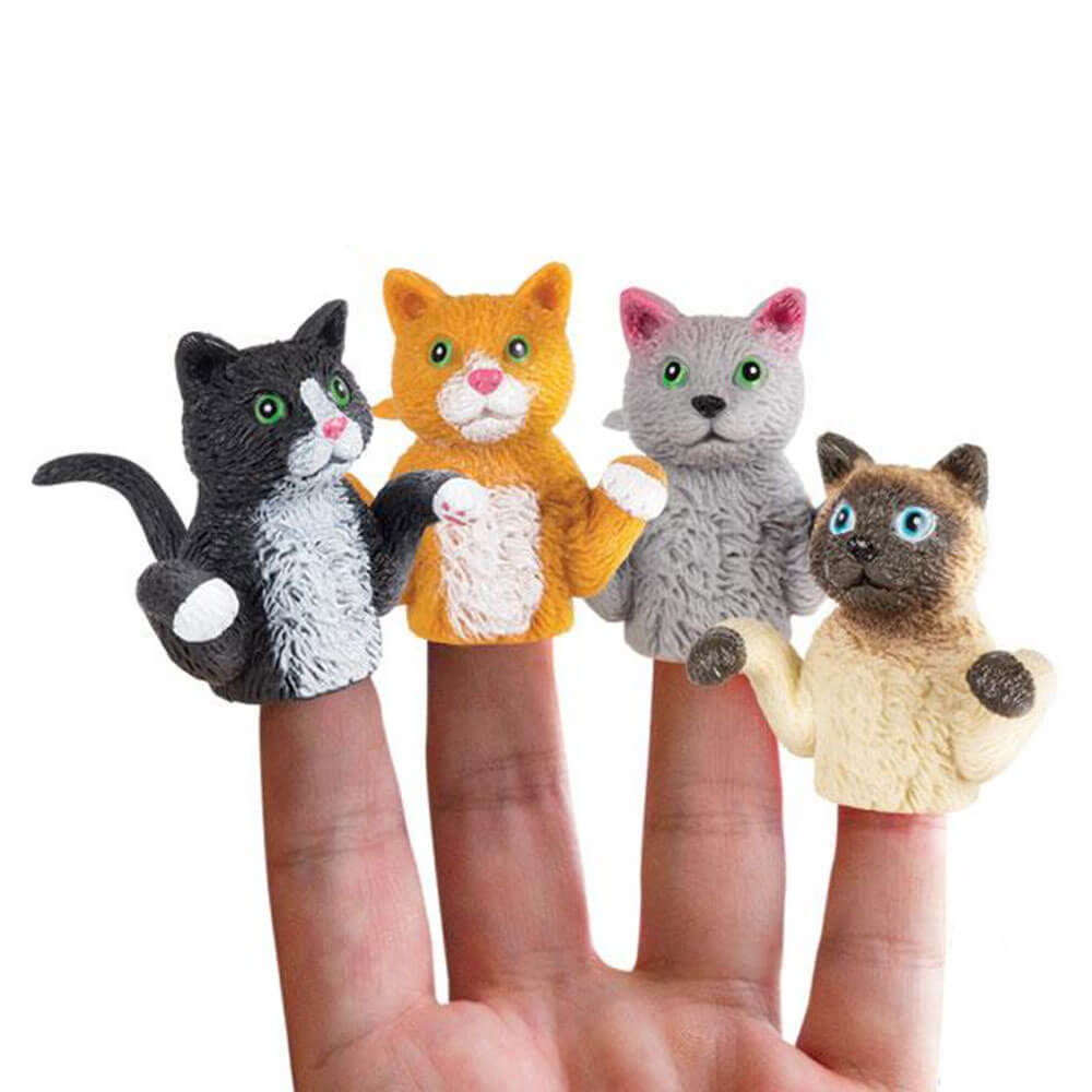 Adorable Assorted Cat Finger Puppets - Fun & Interactive Hand Puppets for Kids, Storytelling, Pretend Play & Early Learning