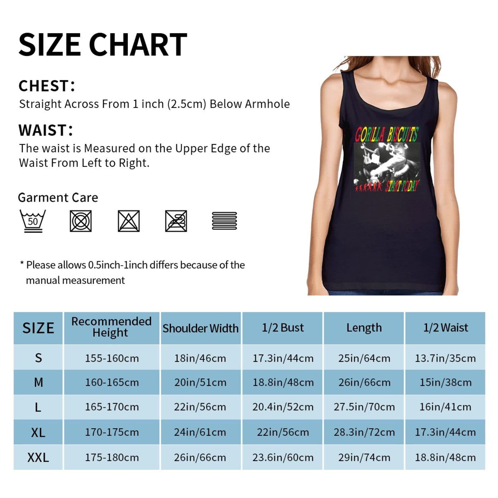 Beahala Women's Gorilla Biscuits Graphic Tank Top - Sleeveless Casual Vest for Summer - Perfect for Gym, Beach & Outdoor Activities