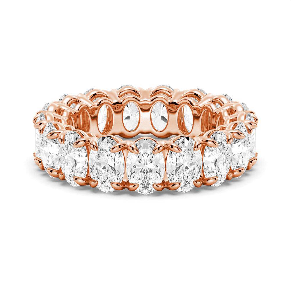9 CT. Moissanite Oval Cut Eternity Wedding Band Ring for Women - Perfect for Engagement, Anniversary, and Bridal Jewelry Gifts