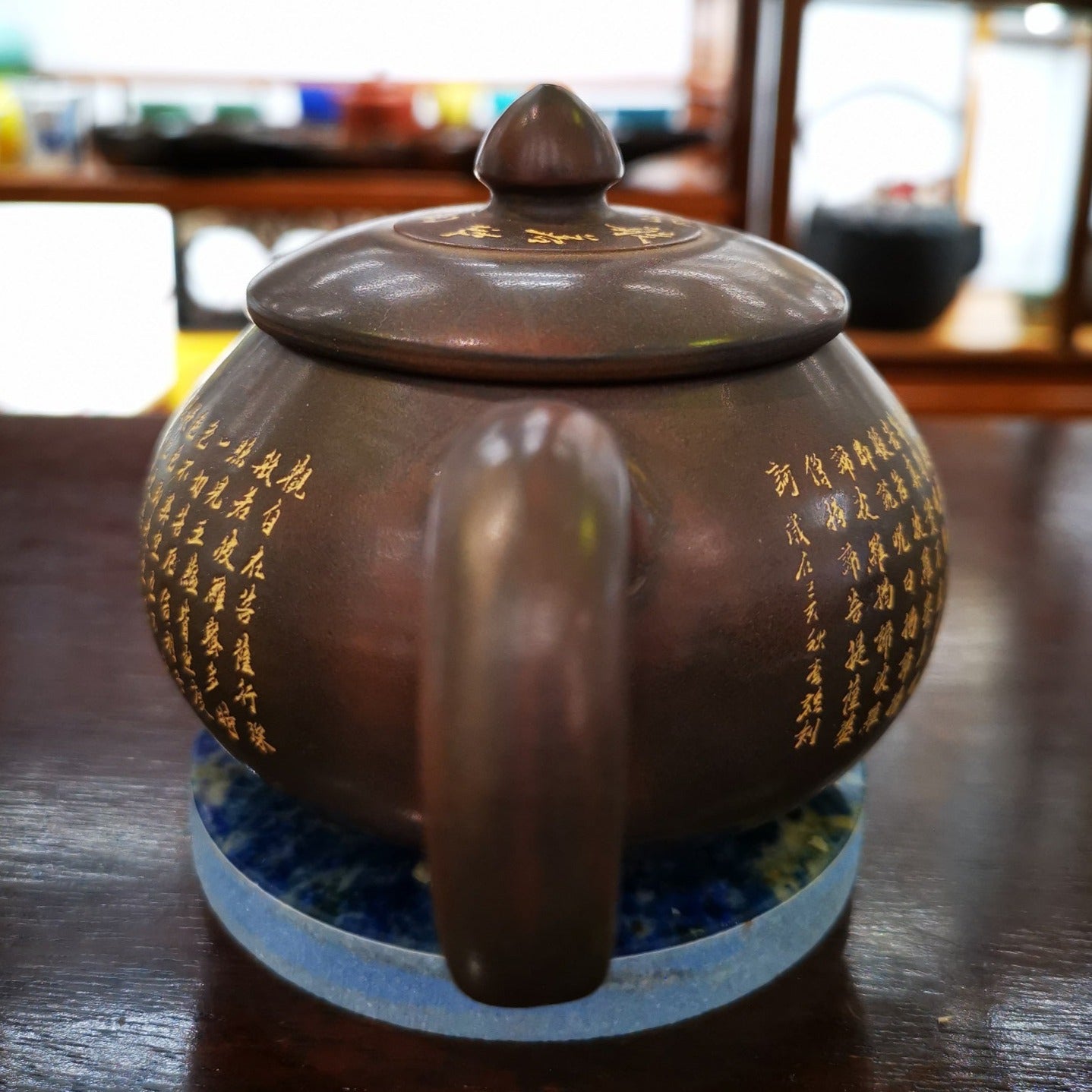 Premium Guangxi Ni Xing Tao Teapot - Heart Sutra Stone Ladle Design - Handcrafted Ceramic Tea Pot for Chinese Tea Ceremony & Home Decor