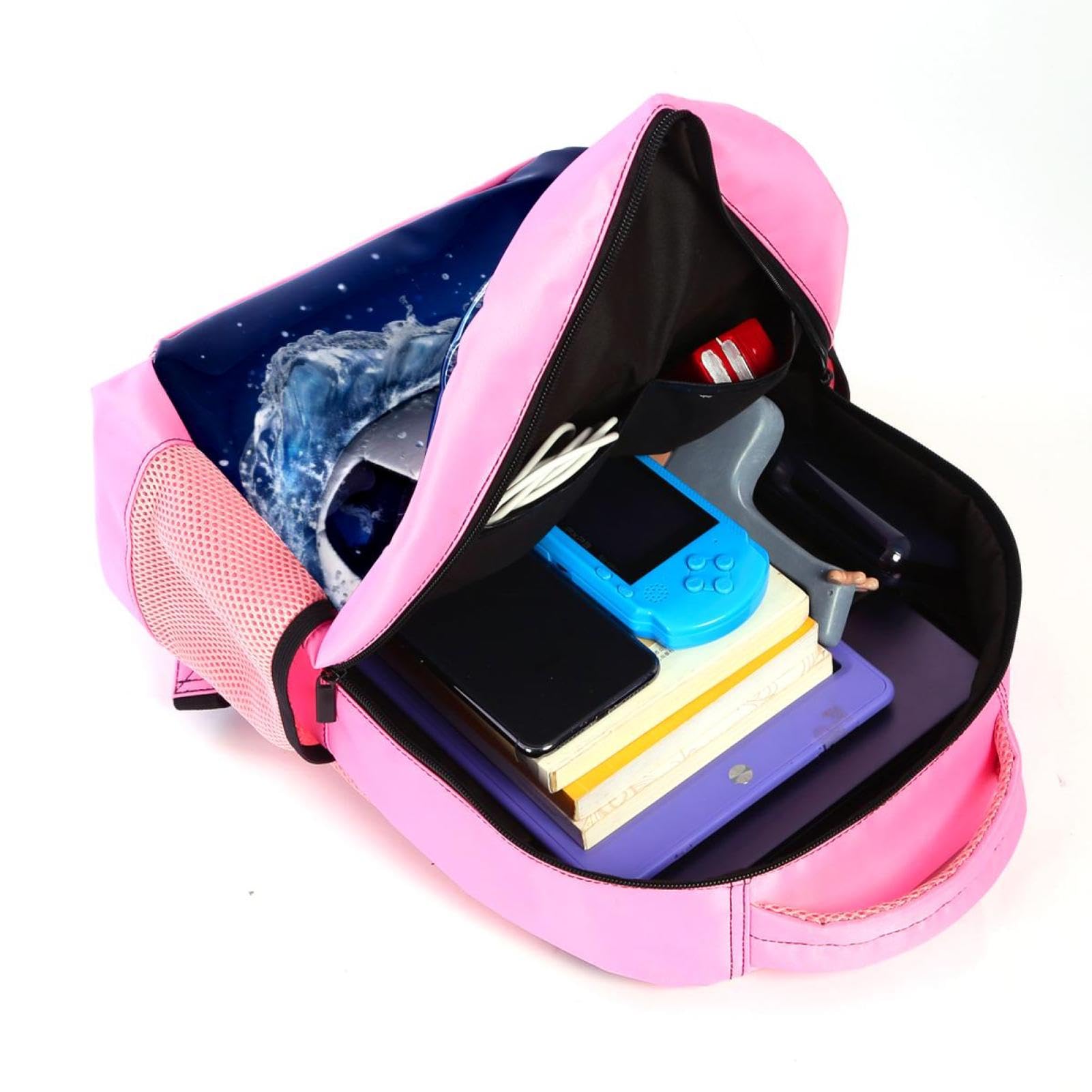 Stylish Travel Backpack for Women & Men - Durable Blue Ocean Design Waterproof Backpack for Hiking, Commuting & Daily Use