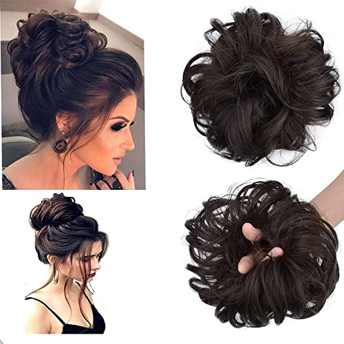 SPRING DAYS Messy Bun Hair Extension with Elastic Band - Synthetic Hair Scrunchies for Women | Perfect for Casual Outfits, Work & Special Occasions