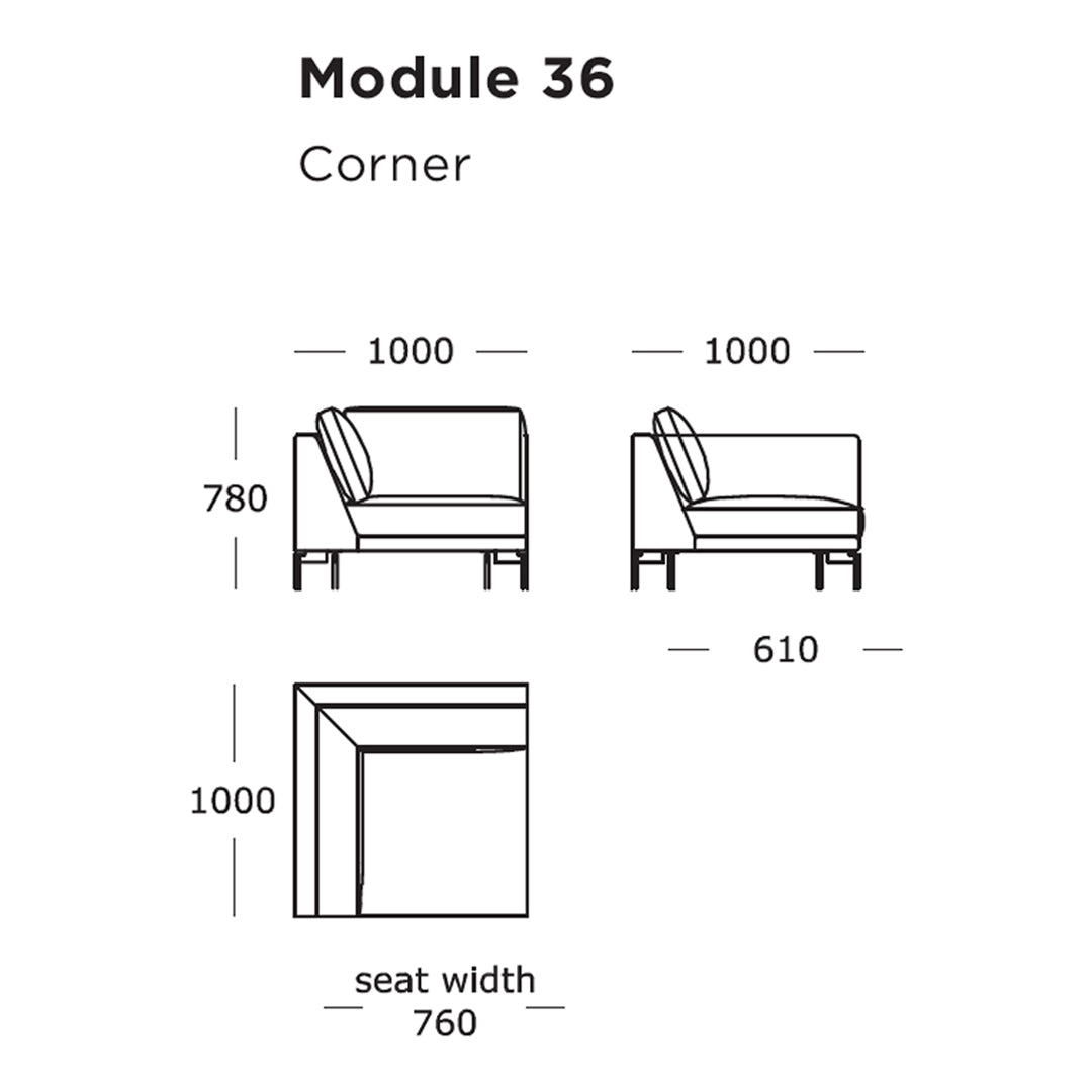 Modular Sofa Set - Edge V1 Contemporary Sectional Couch with 33 & 38 Modules | Perfect for Living Room, Lounge & Modern Home Decor