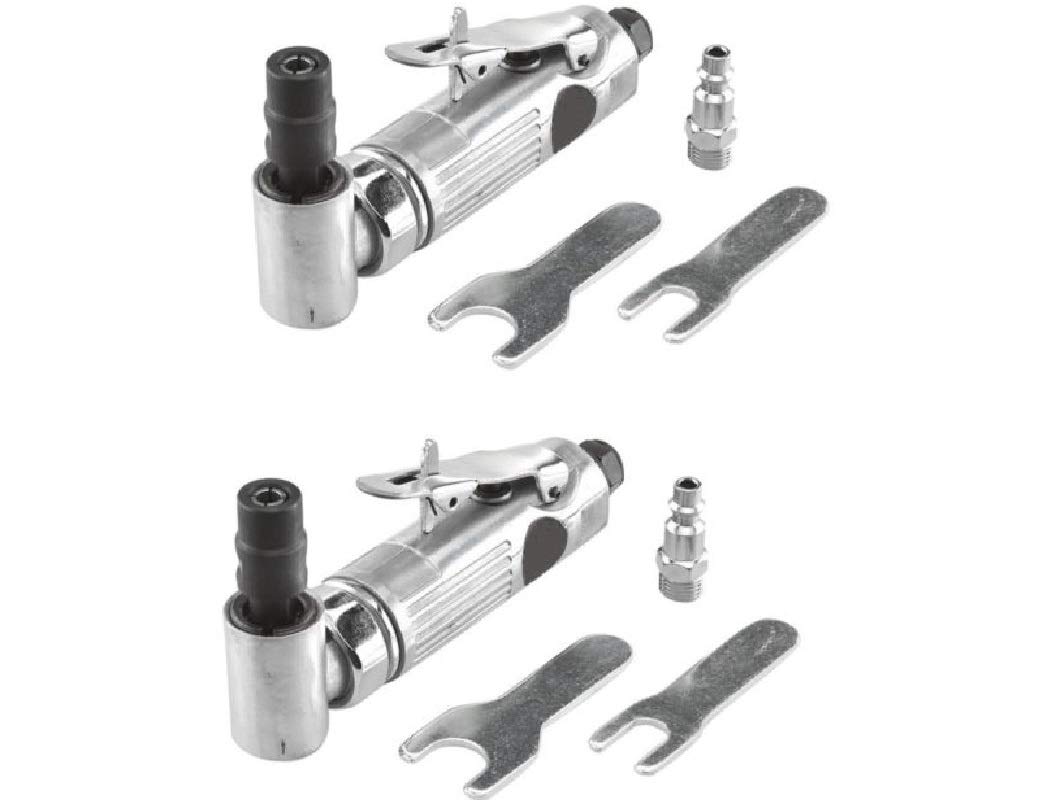 2-Piece Air Pneumatic Right Angle Die Grinder Kit - 1/4