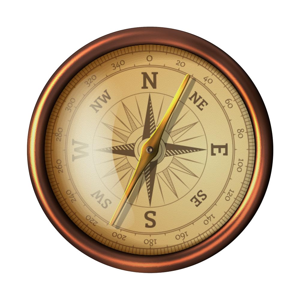 Nautical Compass Rose Cool Design PopSocket for iPhone & Samsung - Standard PopGrip with Swappable Top for Adventurers & Travel Lovers - Perfect for Hiking, Camping & Road Trips
