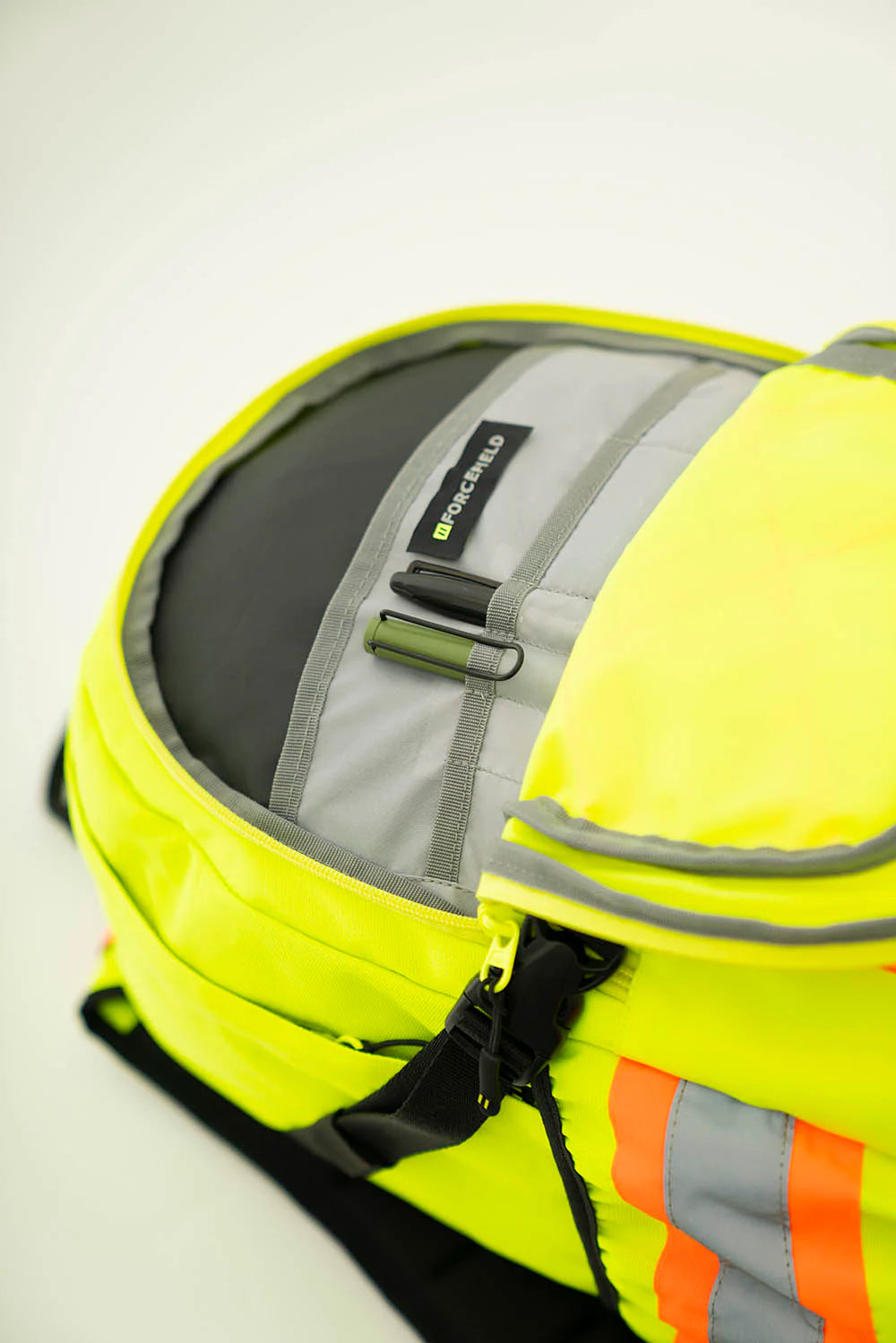 FORCEFIELD Signal 32L High Visibility Safety Backpack - Waterproof Work Backpack with Reflective Strips for Construction, Cycling & Outdoor Activities