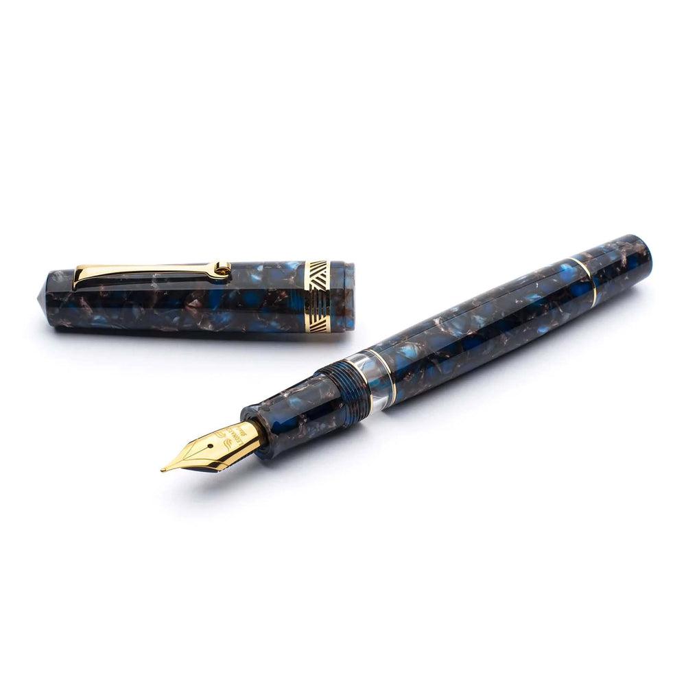 Leonardo Fountain Pen Momento Magico - Premium Stainless Steel Luxury Writing Instrument with Pietra Salata Finish | 2022 New Edition | Perfect for Business Signatures, Wedding Gifts & Collectors