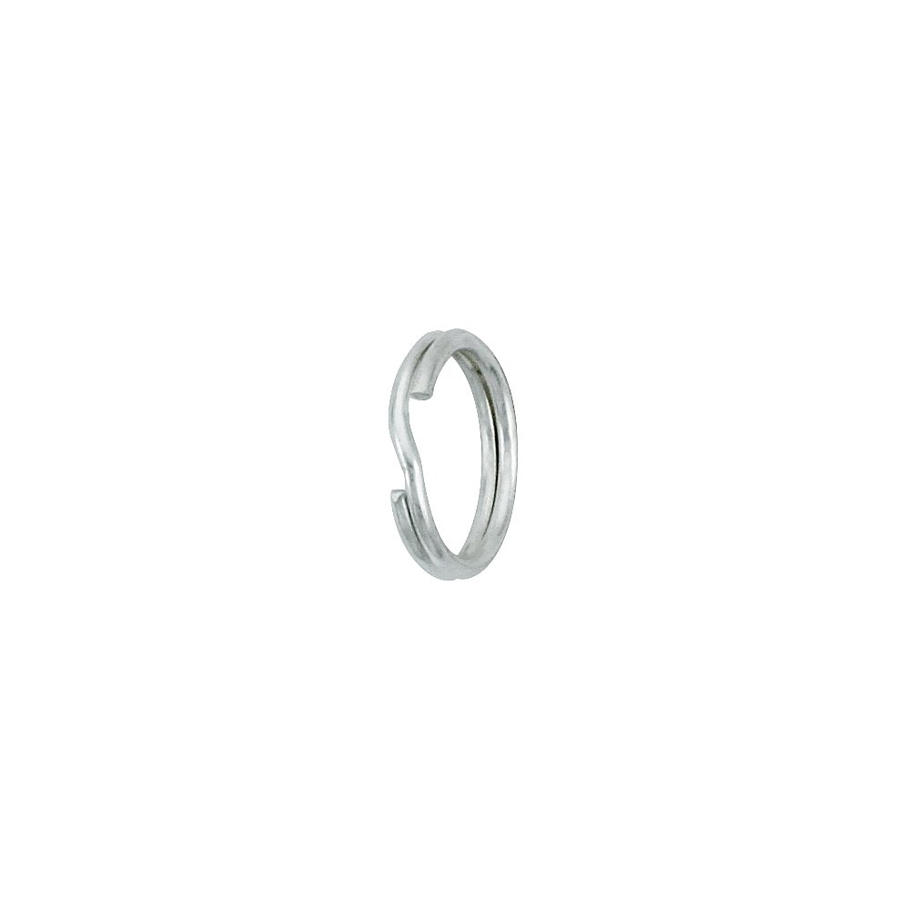 Sterling Silver Split Rings 9mm - 12 Pack for Jewelry Making, Keychains & DIY Crafts