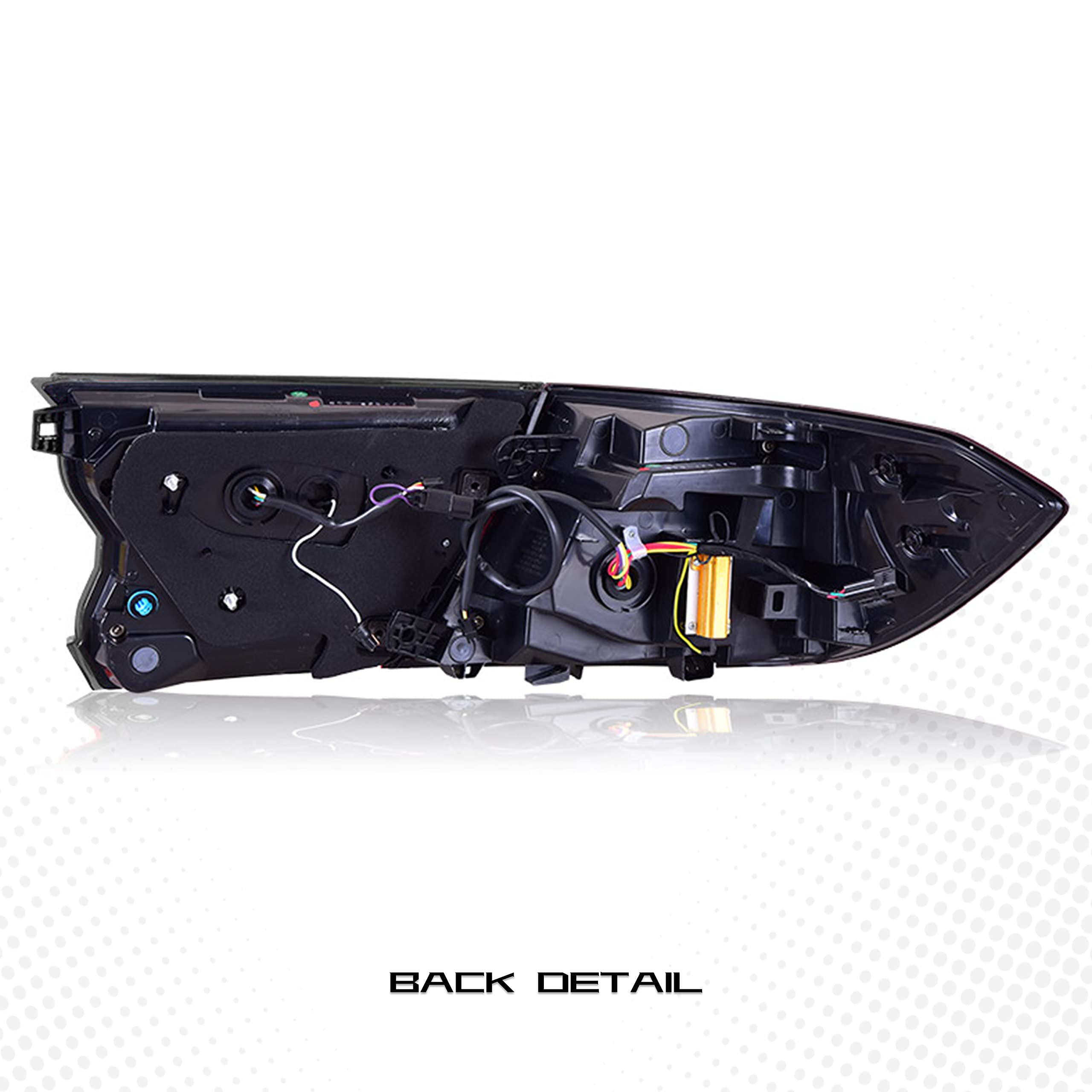 INGINUITY TIME LED Tail Lights for Honda Accord 10th Gen (2018-2022) - Black Sequential Turn Signal DRL Rear Lamp Assembly - Upgrade Your Car's Style & Safety for Night Driving & Custom Look