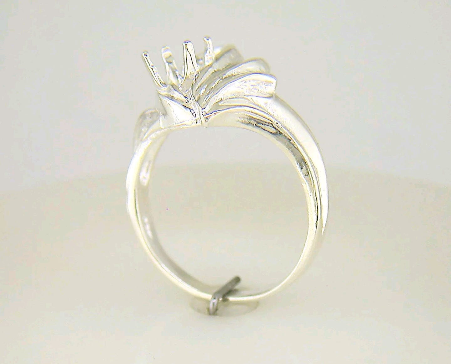 Solid Sterling Silver or 14kt Gold 6mm Round Fashion Pre-Notched Blank Ring - Size 7 (Setting 163 518/143 518) - Perfect for Jewelry Making, DIY Crafting & Gift Giving