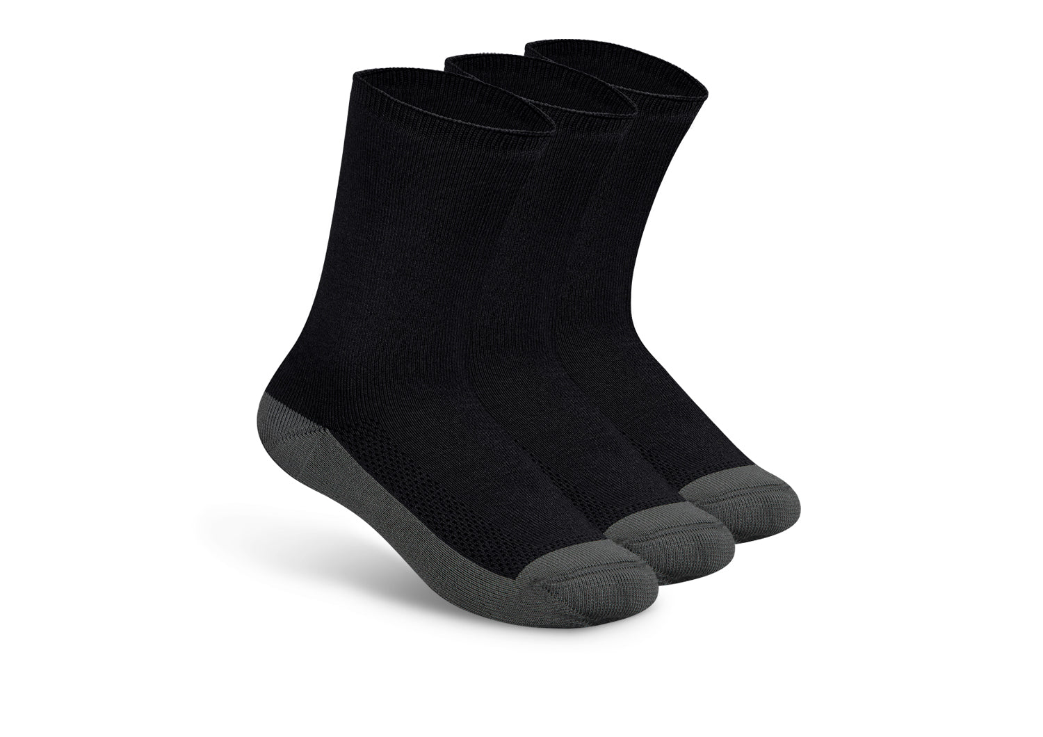 Extra Roomy Thick Socks for Men & Women - Soft & Comfortable Charcoal Grey Winter Socks for Hiking, Running & Everyday Wear